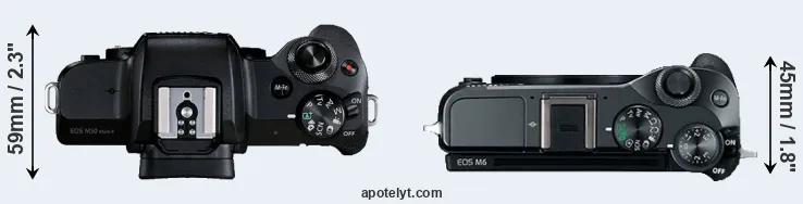 Compare M50 Mark II versus M6 top