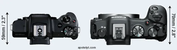 Compare M50 Mark II versus R8 top
