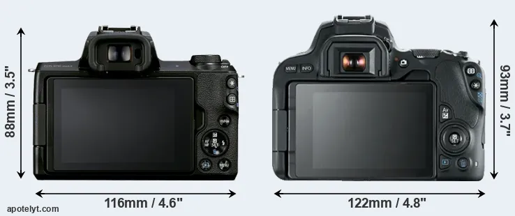 Comparison M50 Mark II or SL2 rear
