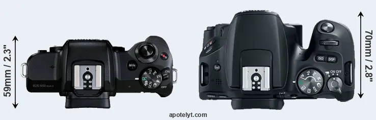 Compare M50 Mark II versus SL2 top
