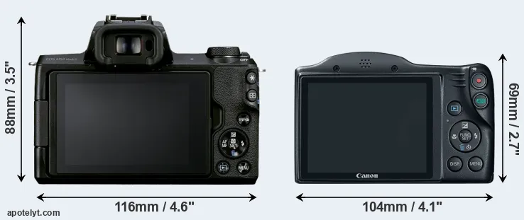 Comparison M50 Mark II or SX400 rear
