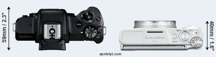 Compare M50 Mark II versus SX730 top