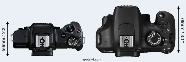 Compare M50 Mark II versus T5 top