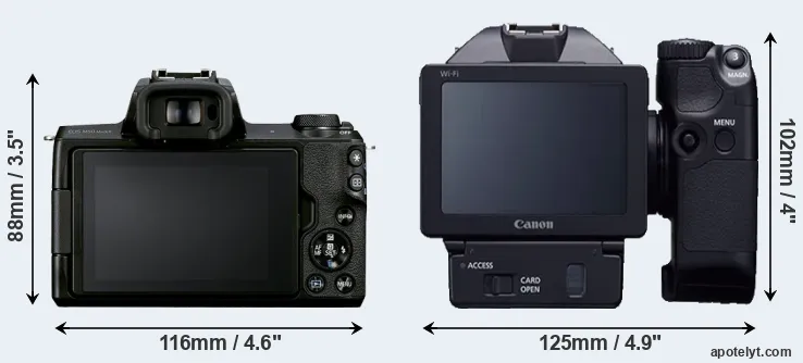 Comparison M50 Mark II or XC10 rear