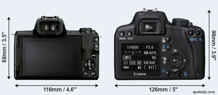Comparison M50 Mark II or XS rear