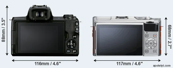 Comparison M50 Mark II or X-A5 rear