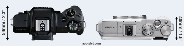 Compare M50 Mark II versus X-A5 top