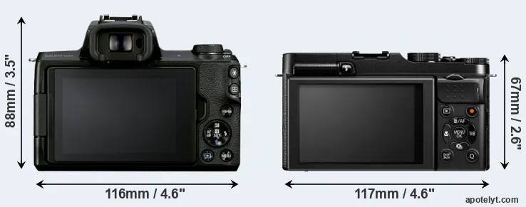 Comparison M50 Mark II or X-M1 rear
