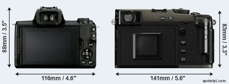 Comparison M50 Mark II or X-Pro3 rear