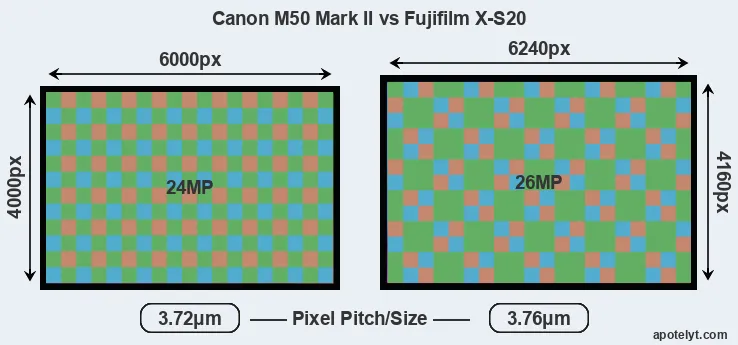 M50 Mark II versus X-S20 MP