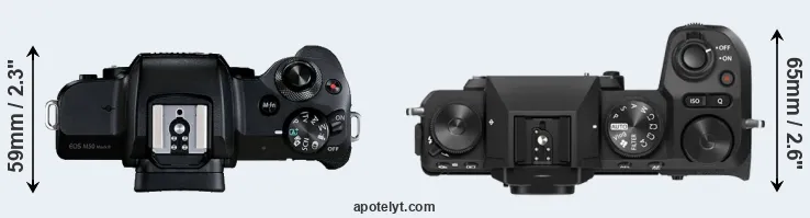 Compare M50 Mark II versus X-S20 top
