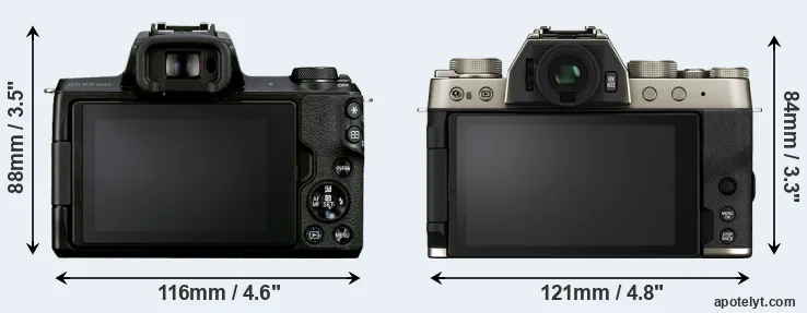 Comparison M50 Mark II or X-T200 rear