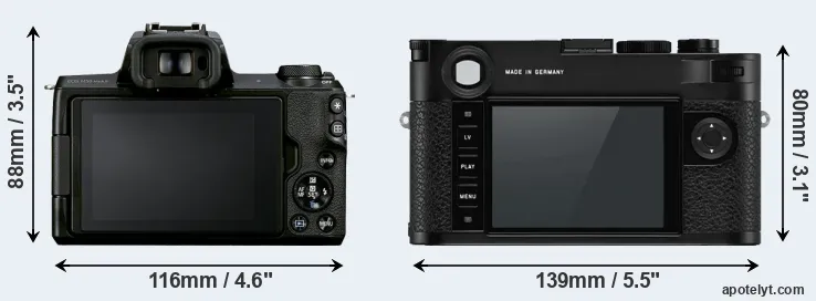 Comparison M50 Mark II or M10-P rear