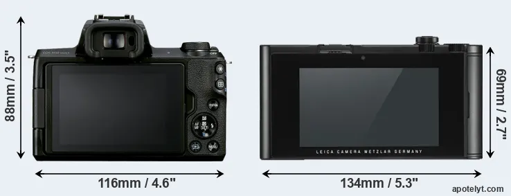 Comparison M50 Mark II or TL2 rear