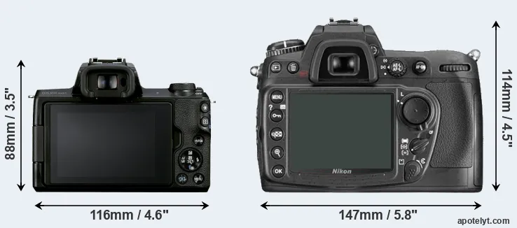Comparison M50 Mark II or D300 rear