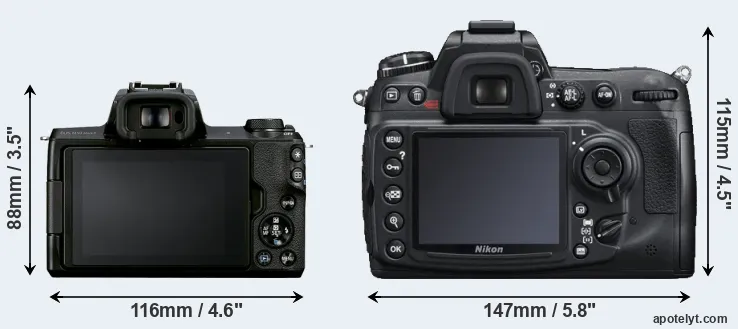 Comparison M50 Mark II or D300S rear