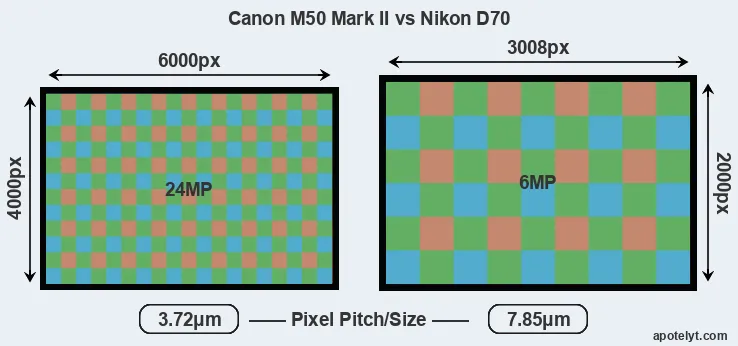 M50 Mark II versus D70 MP