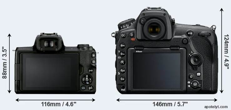 Comparison M50 Mark II or D850 rear