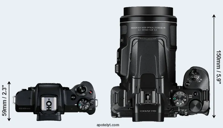 Compare M50 Mark II versus P950 top