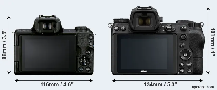Comparison M50 Mark II or Z6 rear