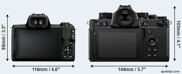 Comparison M50 Mark II or Zf rear