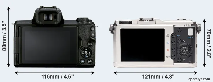 Comparison M50 Mark II or E-P1 rear