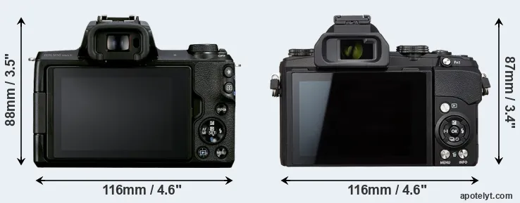 Comparison M50 Mark II or Stylus 1s rear