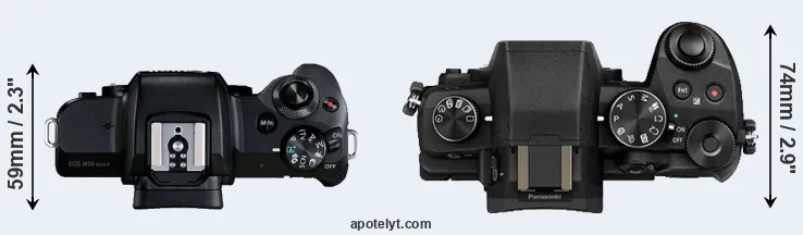 Compare M50 Mark II versus G80 top