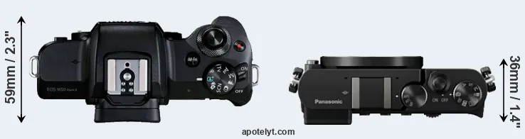 Compare M50 Mark II versus GM5 top