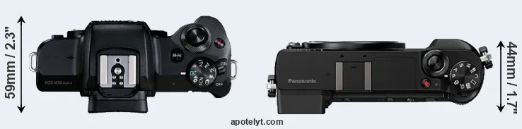 Compare M50 Mark II versus GX80 top