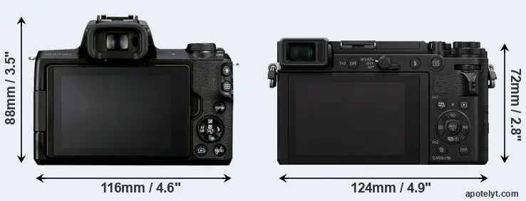 Comparison M50 Mark II or GX9 rear