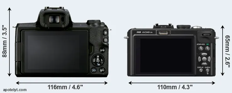 Comparison M50 Mark II or LX5 rear