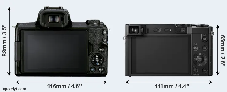 Comparison M50 Mark II or TZ100 rear