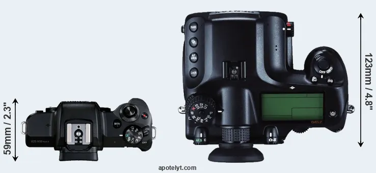 Compare M50 Mark II versus 645Z top