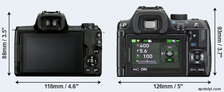 Comparison M50 Mark II or K-70 rear