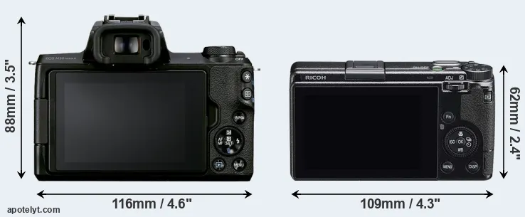 Comparison M50 Mark II or GR IIIx rear