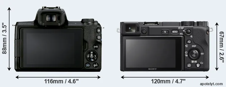 Comparison M50 Mark II or A6400 rear