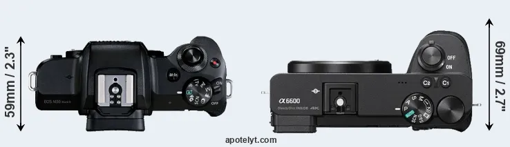 Compare M50 Mark II versus A6600 top