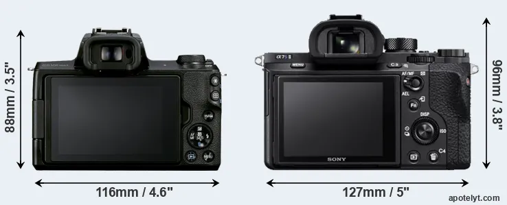 Comparison M50 Mark II or A7S II rear