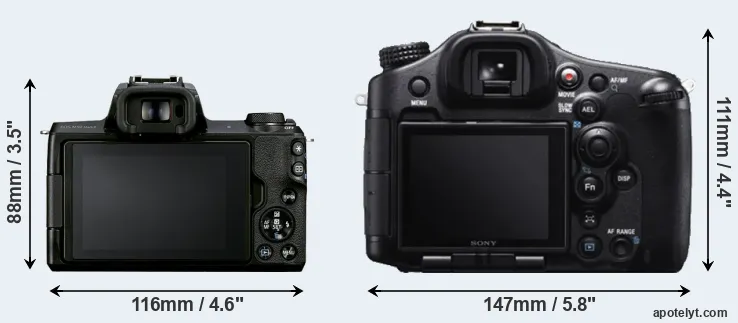 Comparison M50 Mark II or A99 rear
