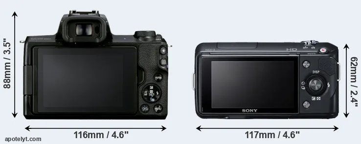 Comparison M50 Mark II or NEX-3 rear