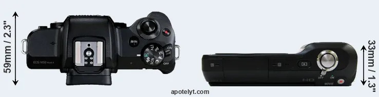 Compare M50 Mark II versus NEX-3 top