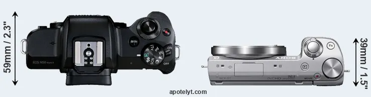 Compare M50 Mark II versus NEX-5T top