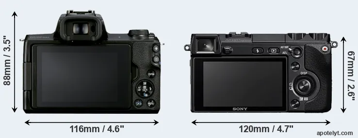 Comparison M50 Mark II or NEX-7 rear