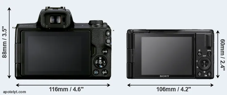 Comparison M50 Mark II or ZV-1 II rear