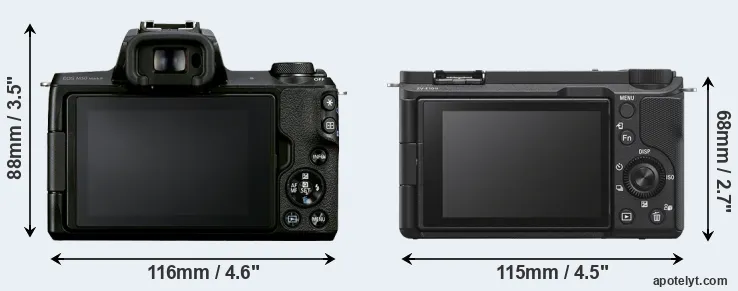 Comparison M50 Mark II or ZV-E10 II rear