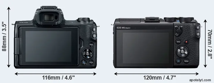 Comparison M50 or M6 Mark II rear