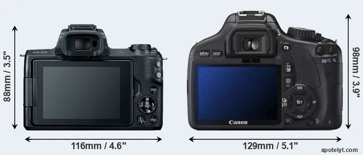 Comparison M50 or T2i rear