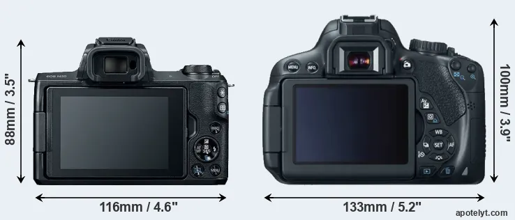 Comparison M50 or T4i rear
