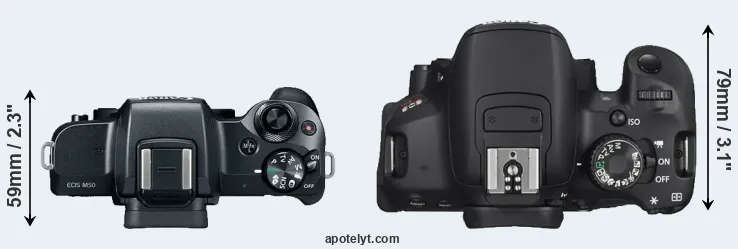 Compare M50 versus T4i top